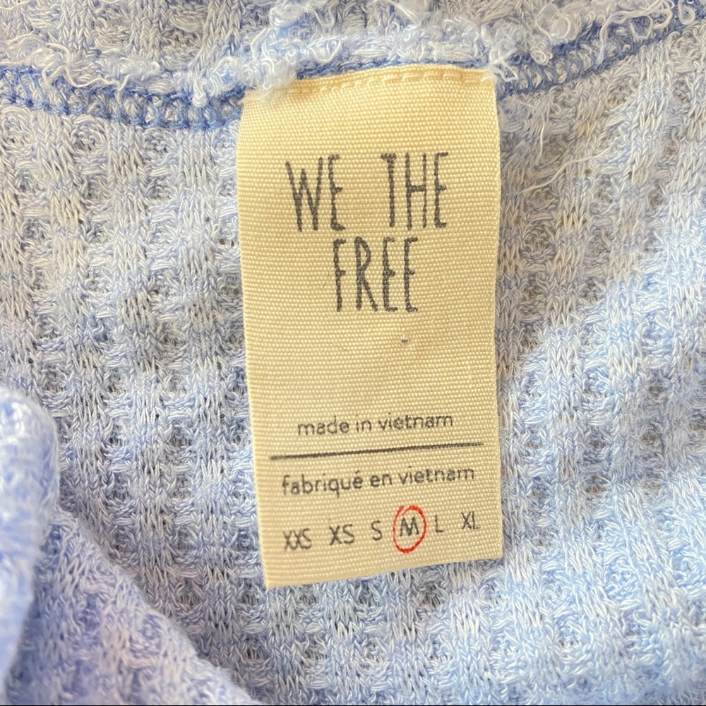 Free People Blue Asymmetric Cowl Neck Tank Medium - Picture 5 of 5